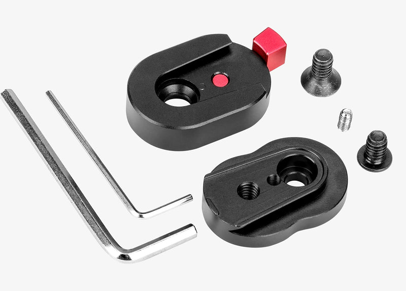 Koolehaoda Mini Quick Release Plate System with 1/4" Screw for Camera Tripod, Gimbal, Monopods,Video Monitors, Magic Arm, Flash Bracket, Stabilizer -(PU-30C)