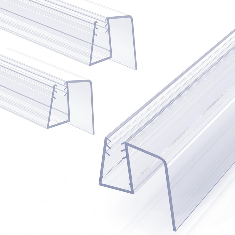 Yecaye 3 Pack Sliding Shower Door Bottom Seal, 3/8" x 39" Sliding Frameless Glass Shower Door Seal Strip, Block Leaks and Create a Water Barrier SlidingDoor Bottom-3/8"x39"