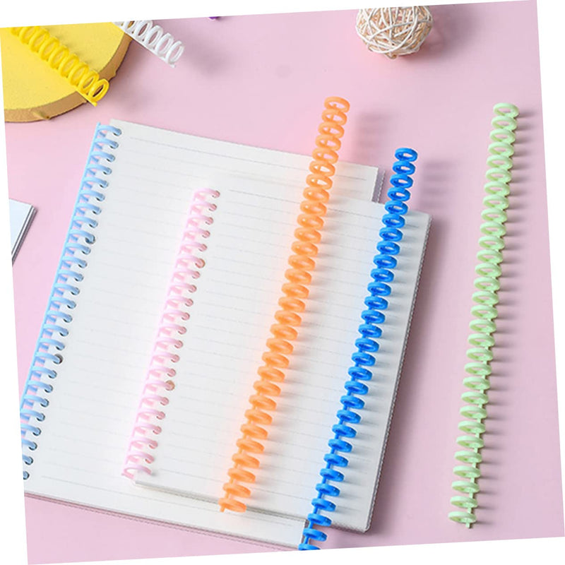 10Pcs Colorful Plastic Binding Coils Spiral Notebook Spines for Loose-Leaf Notebooks Eye-catching Comb Bindings Easy to Use for DIY Projects