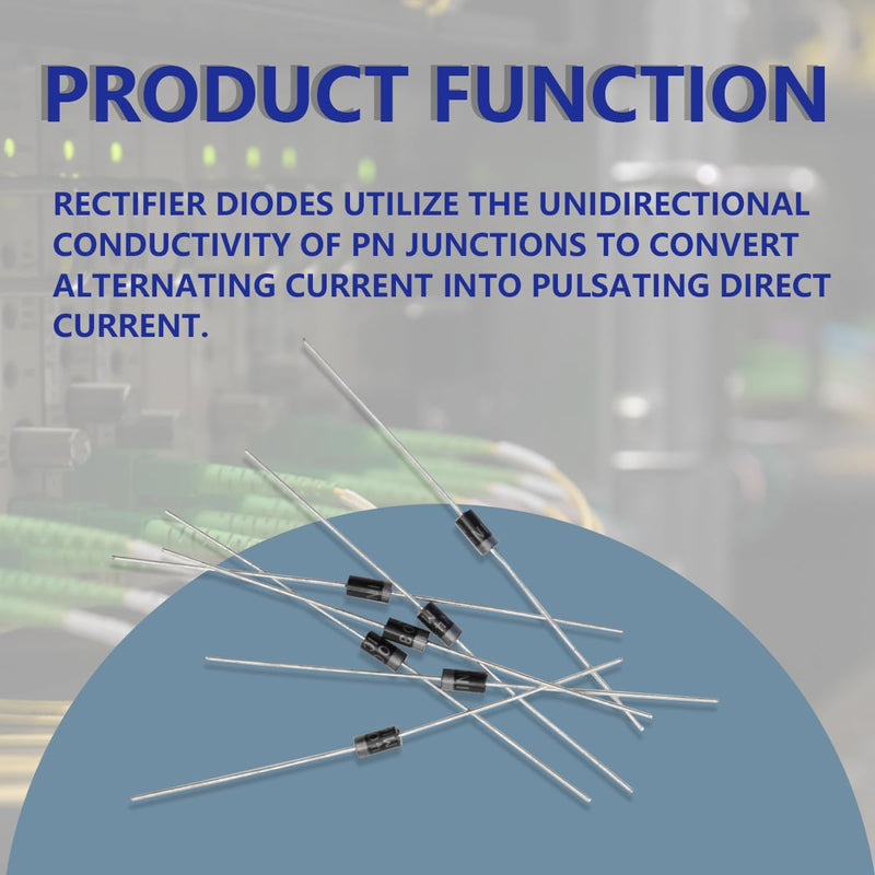 100pcs 1N4007 Rectifier Diodes Universal Silicon Rectifier, 1A, 1000V Silicon Rectifier Diodes