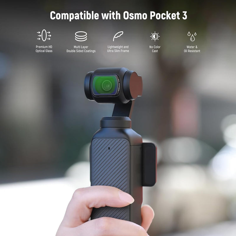 NEEWER Magnetic Black Diffusion 1/4 Filter Compatible with DJI OSMO Pocket 3, Dreamy Cinematic Effect Lens Filter with Ultra Slim Frame & Multi Coated HD Optical Glass, 2 LCD Touch Screen Protectors