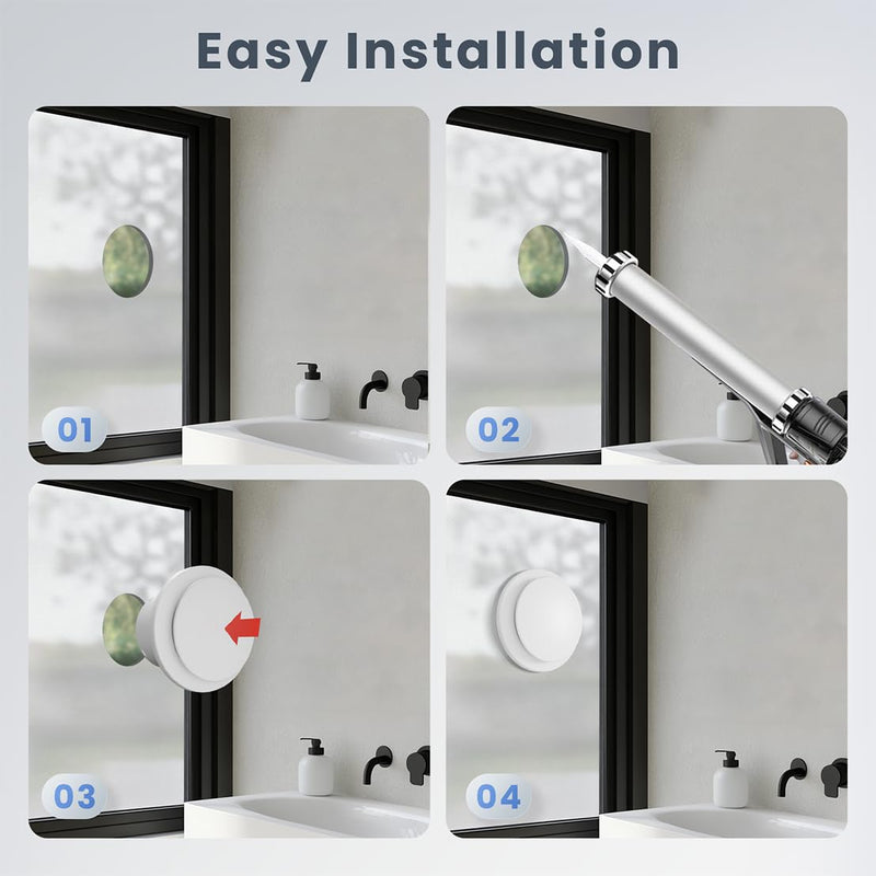 4 Inch Bathroom Exhaust Fan with Switch, Upgraded Exhaust Fan Low Noise IPX4 Waterproof 2600RPM Household Ventilation Fans, Window Ceiling Wall Mount Vent Fan for Attic Basement Garage Washroom P102A2 Bathroom Exhaust Fan with Switch P102A2 White