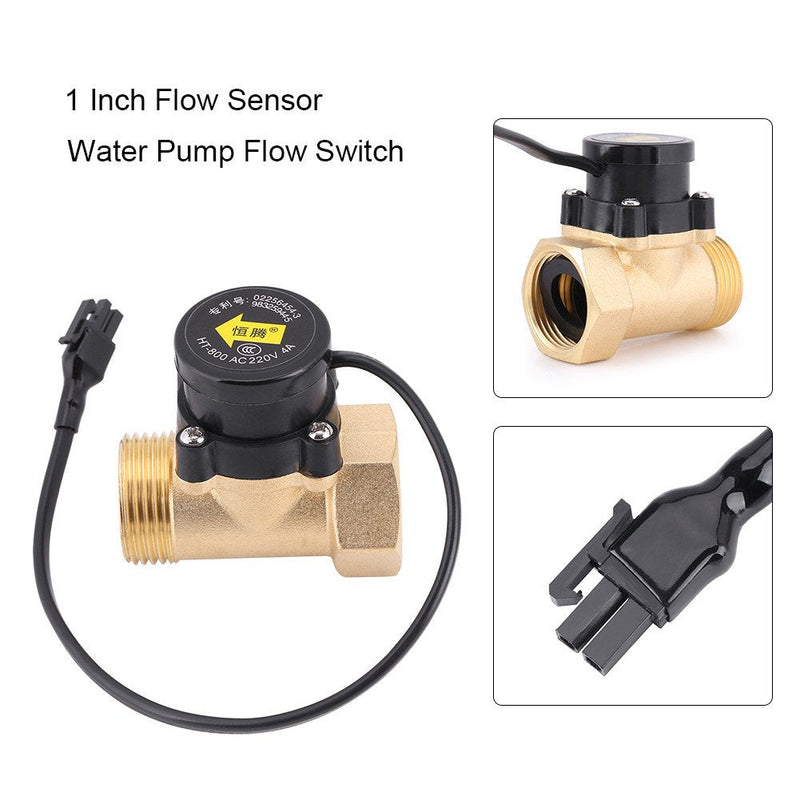 Water Flow Switch HT-800 220V G1 Thread Water Pump Flow Sensor Magnetic Automatic Switch