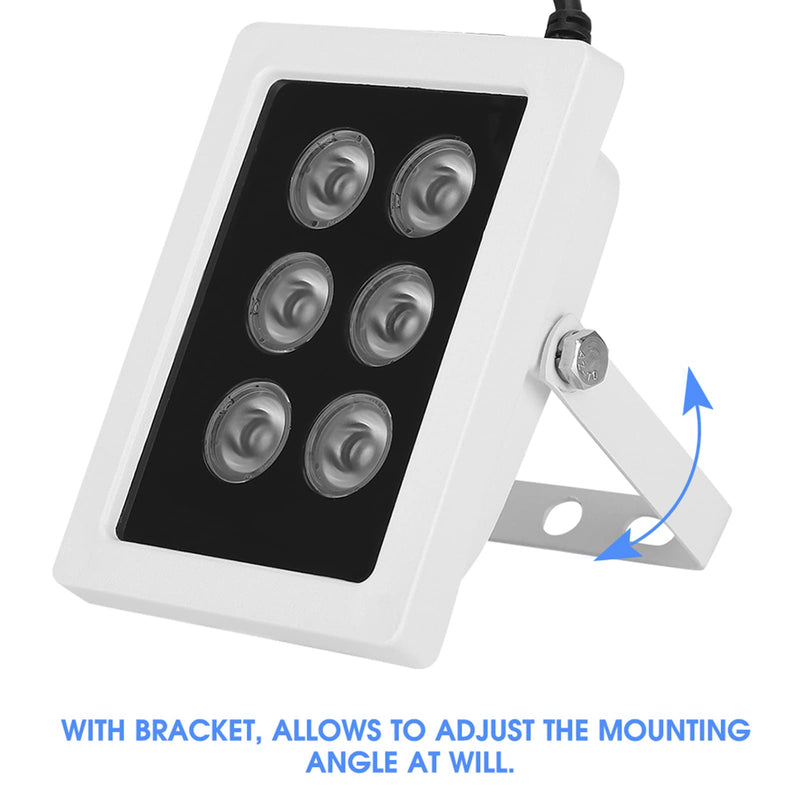IR Emitter DC12V 6W Infrared Fill Light 6 Lamps IR Emitter IP66 Waterproof for Security Surveillance Camera