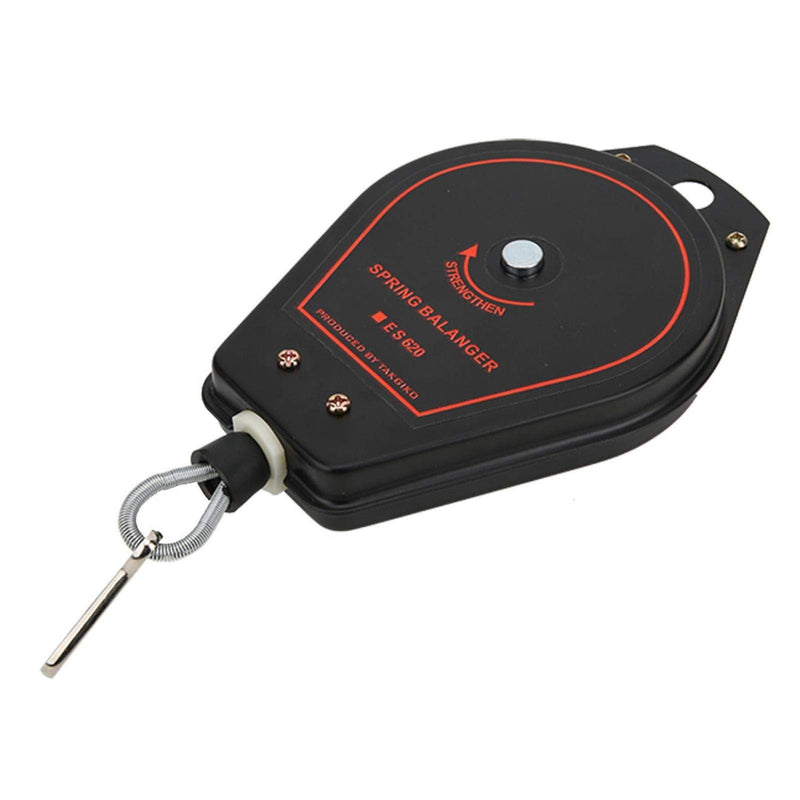 ES620 Retractable Spring Pulley 0.6-2.0 kg Retractable Tool Holder Mounting Holder Hanging Black