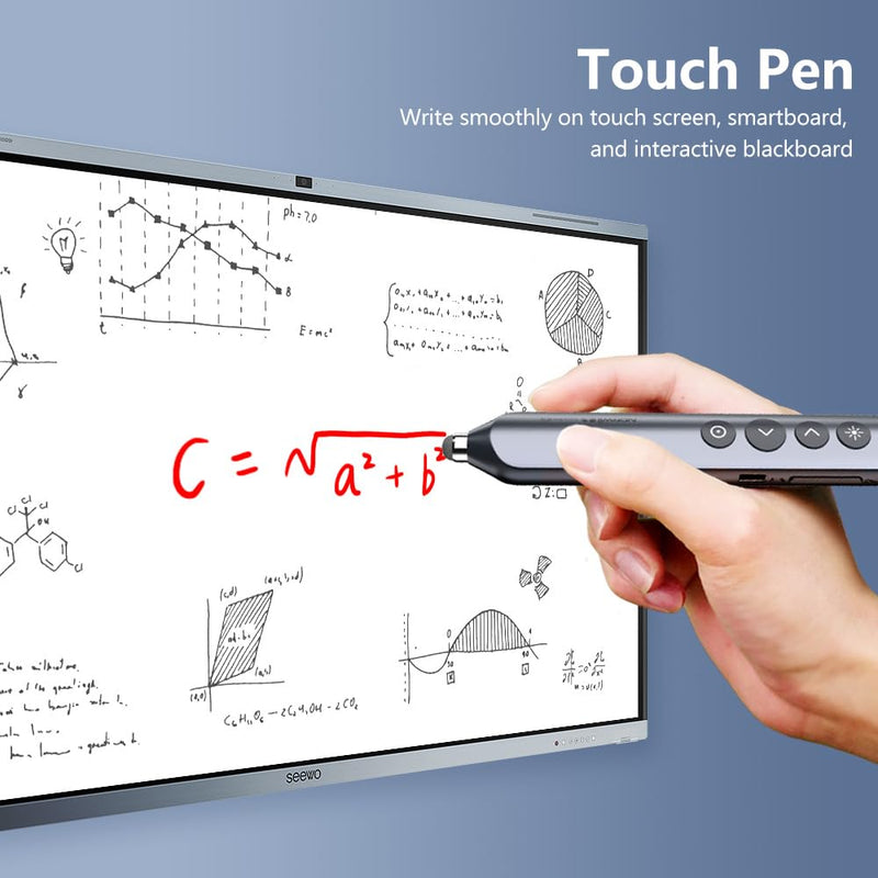 Norwii N10 Bluetooth Presentation Remote with Stylus Pen for Touch Screen, Advanced Digital Highlighting Presenter Clicker, 50M Range Metal Shell
