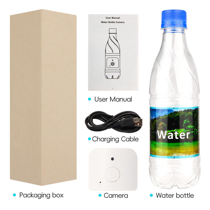 Hidden Camera Bottle - Mini Camera - Wireless Nanny Cam - Full HD - Indoor Home Security-No WiFi Small Camera