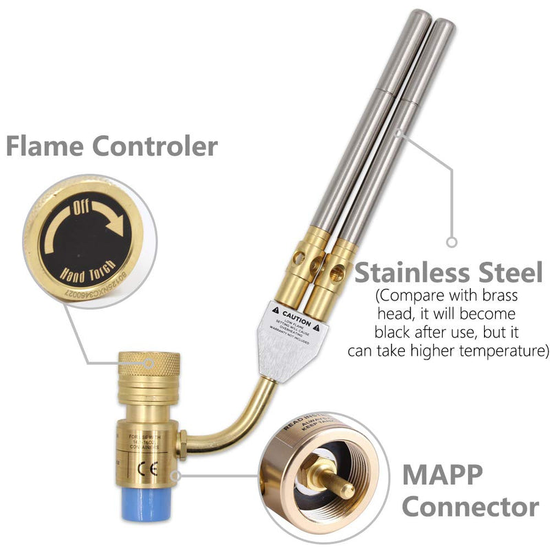 Double Head Gas Torch For MAPP Tank