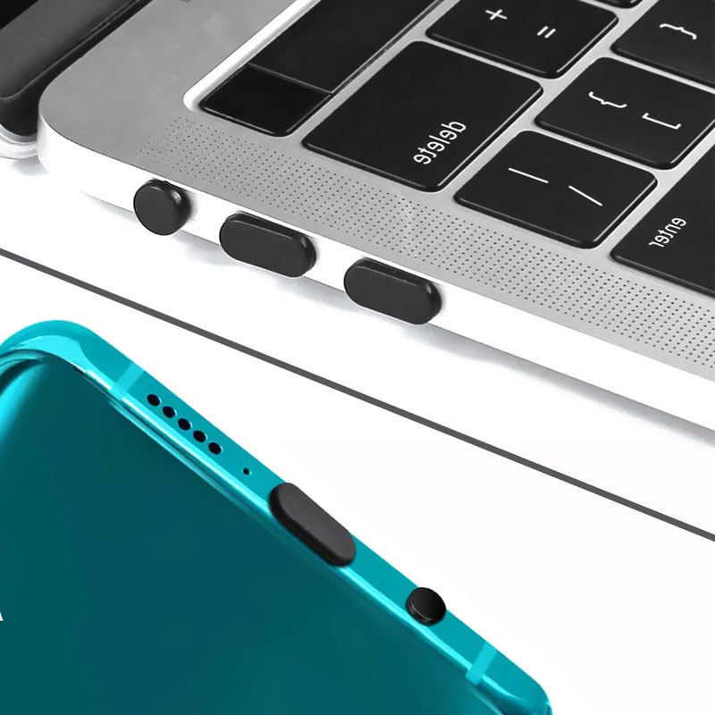 40PCS USB Port Cover, Silicone Anti Dust Cover Dust Plugs Caps for Computer Camera, USB, USB C, RJ45, HDMI, SD Port, Headphones Port, Audio Port (8 Types) A