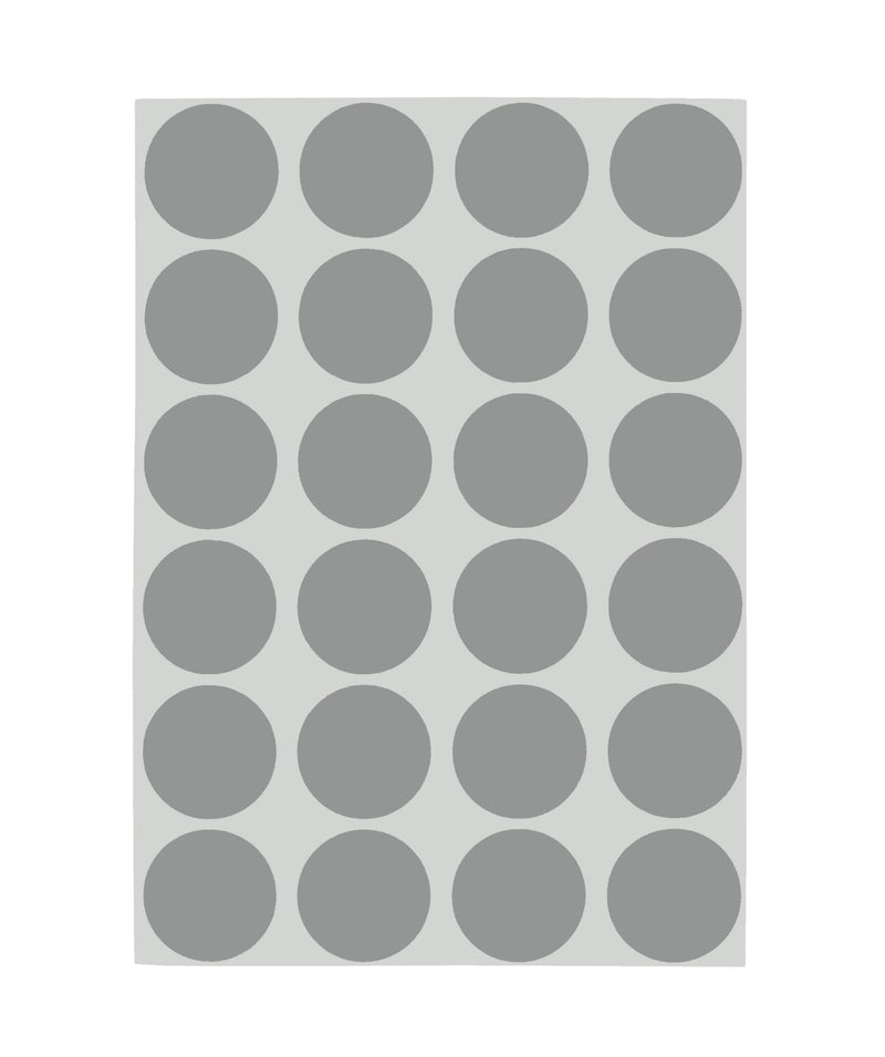 ChromaLabel 0.75 Inch Round Label Removable Color Code Dot Stickers, 1008 Pack, 24 Labels per Sheet, Gray 3/4" Diameter