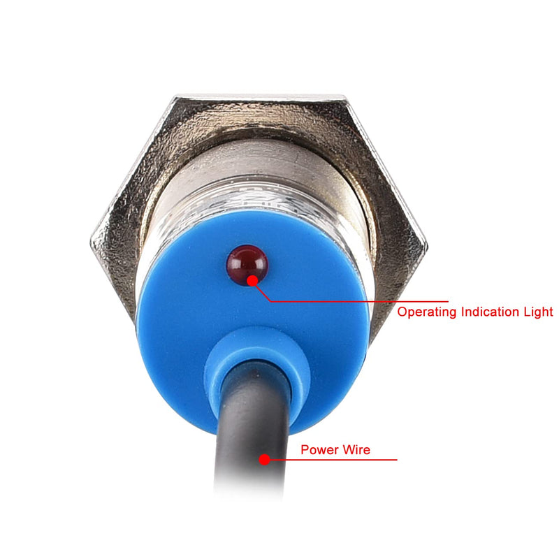 Heschen Inductive proximity switch with sensor LJ12A3-4-Z/AY, detector 4mm, 10-30V, 200 mA, PNP NC (normally closed), 3 wires