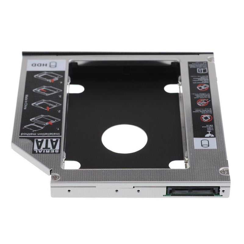 SDD Hard Drive Caddy Case,Universal 9.5mm SATA to SATA 2nd SSD HDD Hard Drive Caddy Adapter Tray Case for DELL HP Lenovo ThinkPad ACER Gateway ASUS Sony Samsung MSI Laptop