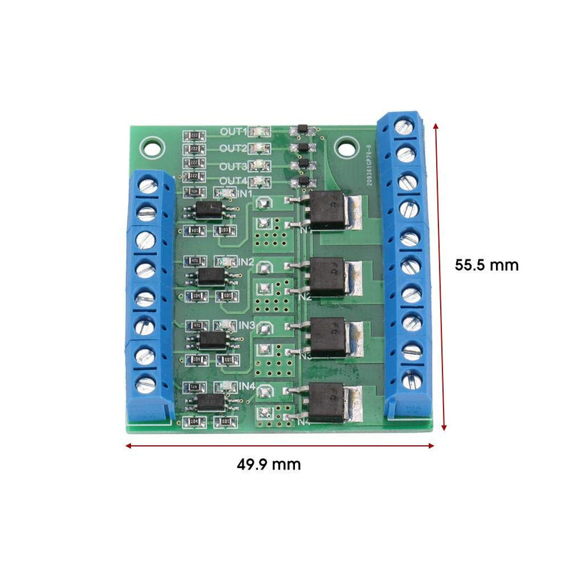 Digital Amplifier Amplifier Board PWM 3-20V to 3.7-27VDC 10A 4 Channel Driver Module PLC Amplifier Board