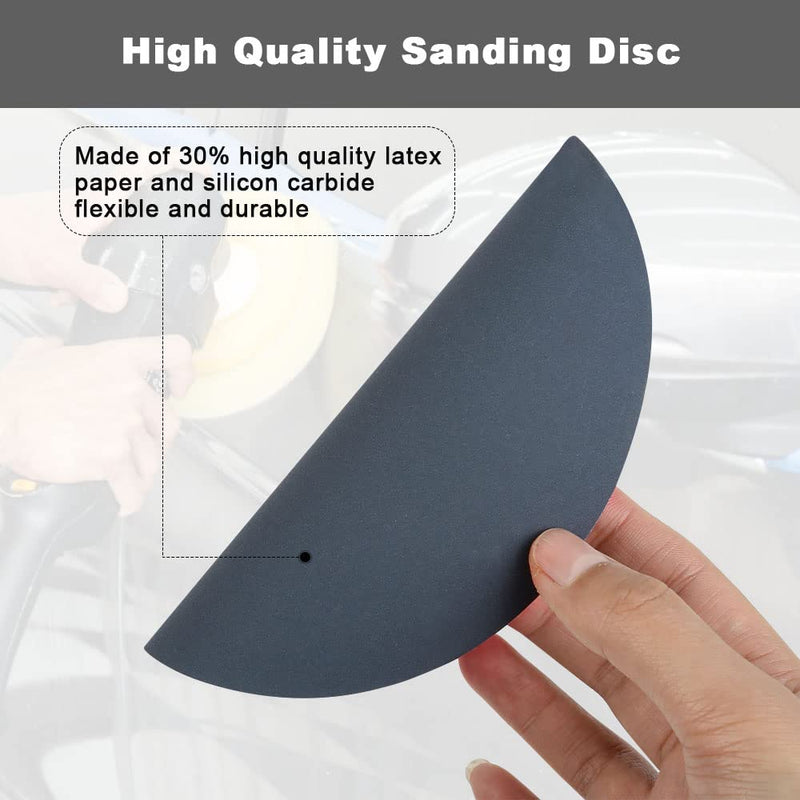 150mm sandpaper for polishing (grit 1000/1500/2000/3000/5000), 40 pieces 150mm sanding discs 6 inch sanding sheets for car paint work grit 1000/1500/2000/3000/5000