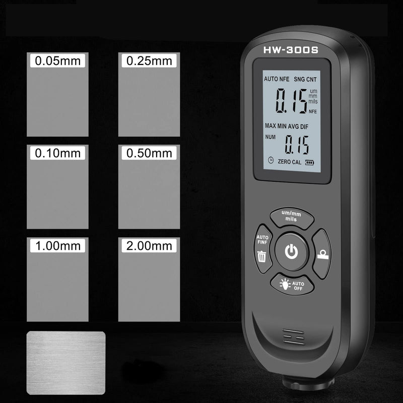 Coating Thickness Gauge Digital Display 3 Units Paint Thickness Gauge Automotive Paint Gauge (Black)