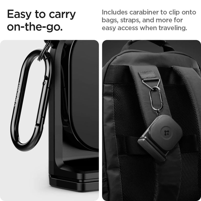 Spigen Airplane MagSafe Phone Mount Travel Essentials and in-Flight Airplane Phone Mount - for iPhones & Galaxy Phones with MagSafe Cases & Pixel Phones with Pixelsnap Black