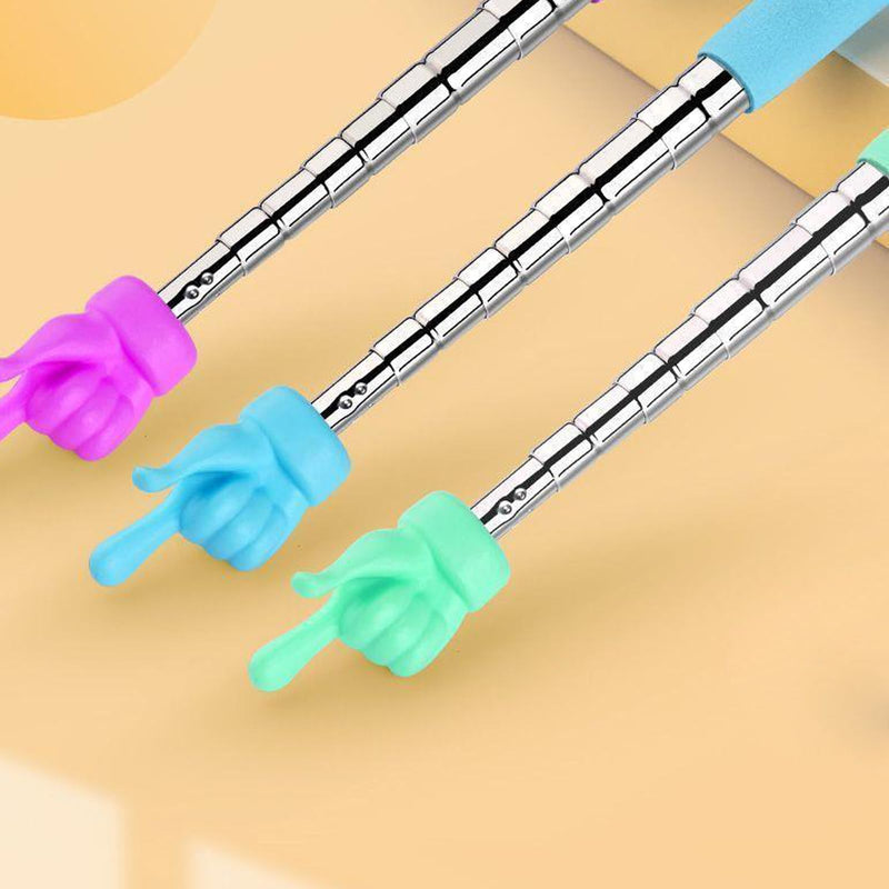 8Pcs Telescopic Teacher Finger Pointer Stick for Classroom, Extendable Finger Hand Pointer Retractable Pointing Stick Reading Aid for Teachers Coach Presenter