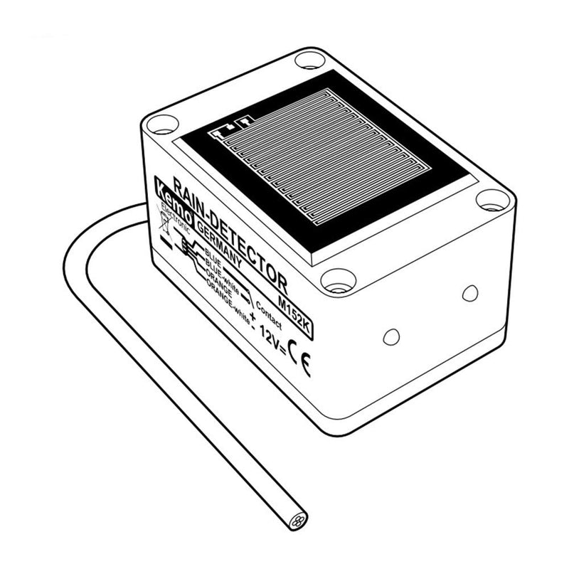 Kemo M152K capacitive rain sensor. Relay activation even with distilled water. Adjustable sensitivity, with 2 LED indicators