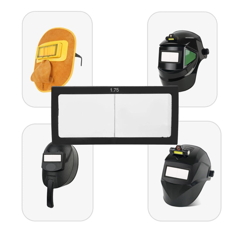 Fafeicy 1.75 Diopter Welding Glass Magnifying Glass Lens for Welding Helmet 5cm x 4cm 3mm Thickness with Eye Protection
