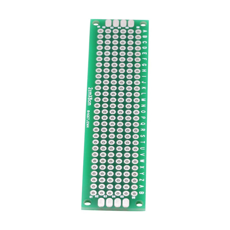 10pcs 2X8cm Double-Sided Circuit Board Hole Grid Board PCB Board Prototype Board Prototype Kit Universal Circuit Board for DIY Soldering