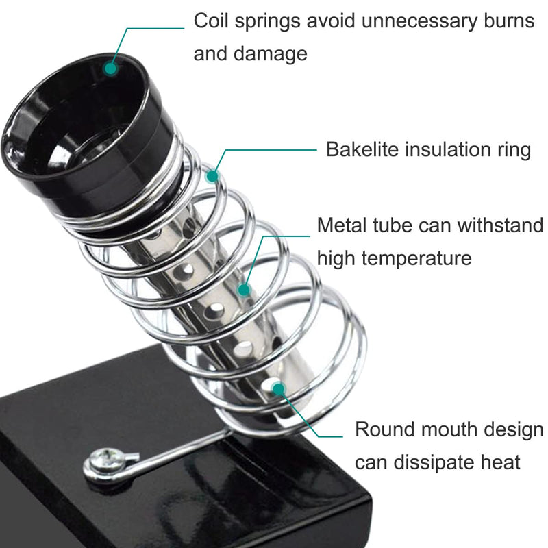 Xiatiaosann soldering iron stand soldering iron holder soldering iron base with 10 pieces cleaning sponge and 1 piece brass ball for cleaning the soldering iron tip