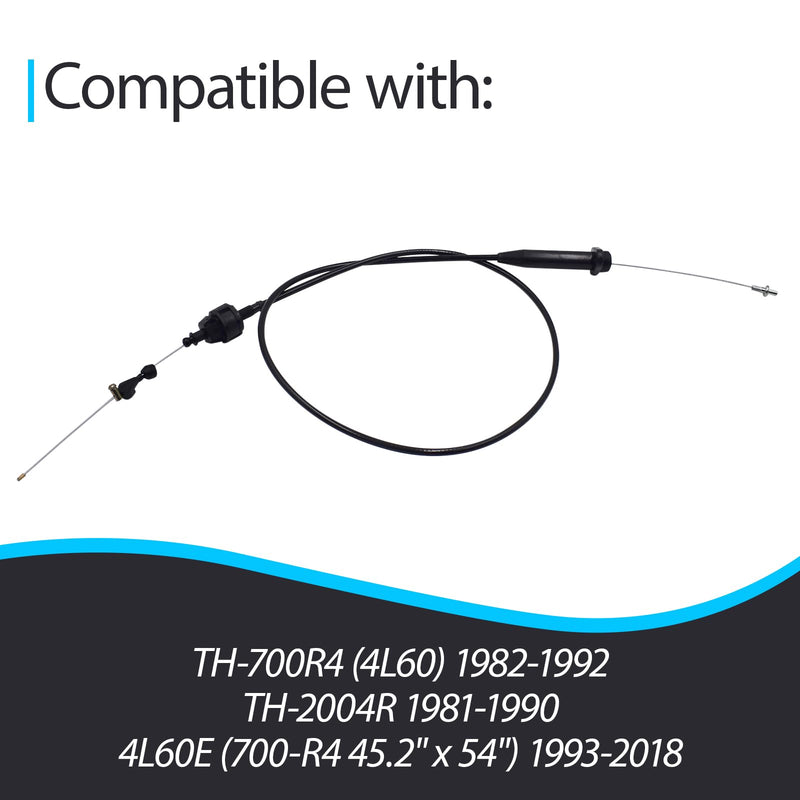 TV Detent Kickdown Cable K65552 Compatible with 700R4(4L60) 1982-1992, 2004R 1981-1990, 4L60E (700-R4) 1993-2018