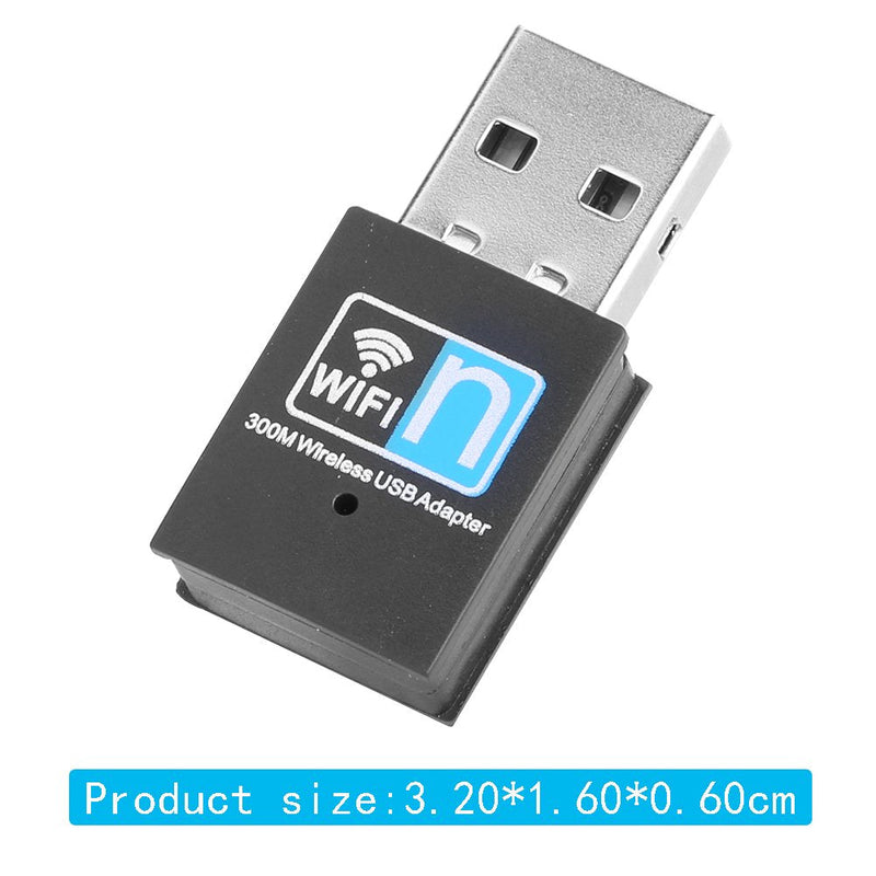 Heayzoki USB Adapter,300M Mini USB 2.0 Adapter Dongle Network Card Receiver for Desktop Laptop,High Speed Data Transfers,for 2000/XP/Vista/7/8/10, Linux,etc