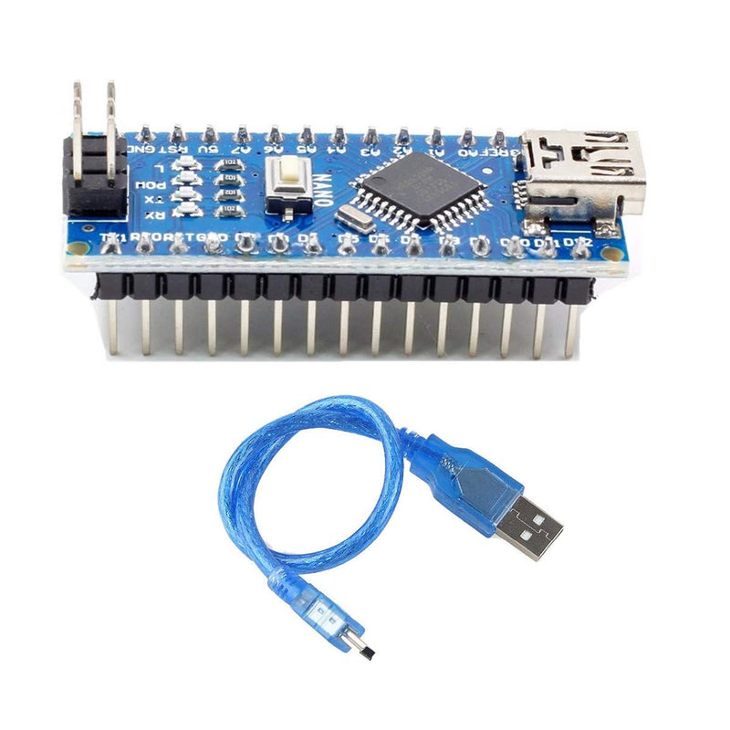 FainWan 3pcs Mini Nano V3.0, Nano Board ATmega328P CH340 5V 16MHZ Micro-Controller Board Compatible with Ar-duino IDE Mega2560 Rasp-Berry Pi (Nano x 3 with USB Cable)