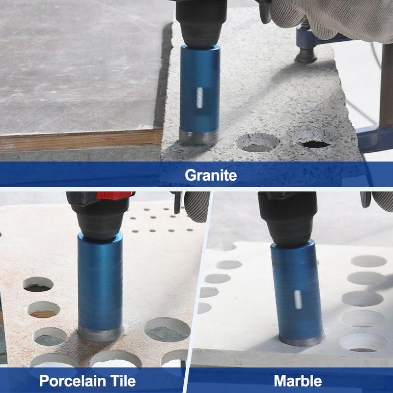 Diamond Core Drill Bit,BRSCHNITT 1 3/8 Inch Laser Welded Diamond Hole Saw for Granite Marble Solid Block Stone Reinforced Concrete,Dry or Wet Drilling SDS Plus Hex Shank(35mm) 1 3/8"(35mm）SDS PLUS
