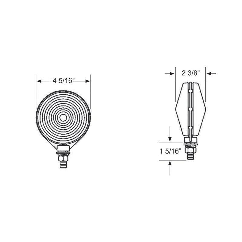 Blazer International B567 Double Faced Stop/Tail/Turn Light Pack of 1 Red/Amber