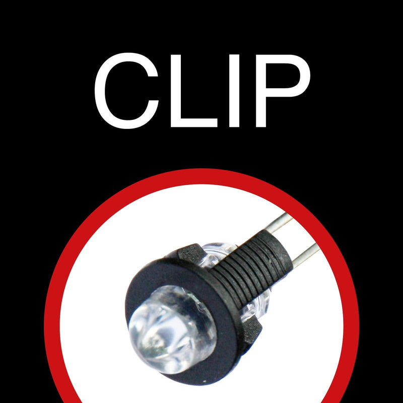 Lumetheus LED installation clip 5mm color black plastic mounting bracket socket light-emitting diodes installation frame mounting ring 5mm - 100 pieces plastic socket