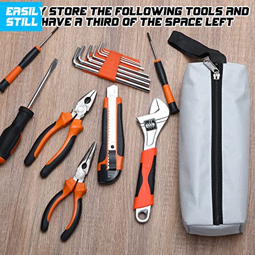 9 Packs Small Tool Pouch Zipper Tool Bags Canvas Waterproof Versatile Hand Zippered Tool Pouches Heavy Duty Multipurpose Zipper Tool Pouch Tote Bag for Organizer Storage (11.8 x 3.9 x 3.9 Inch) 11.8 x 3.9 x 3.9 Inch