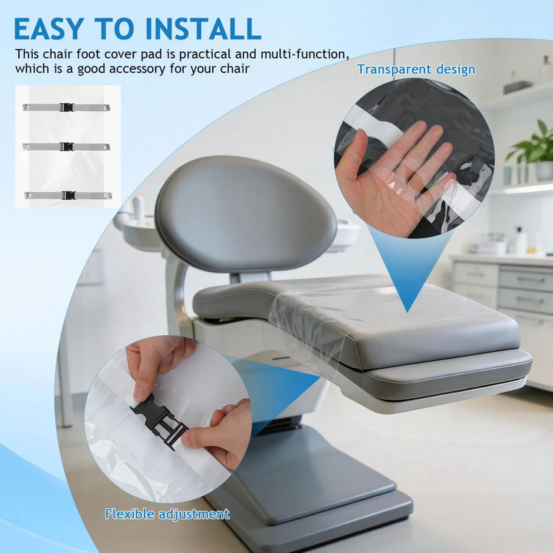 Artibetter Foot Cover for Treatment Chair Washable Transparent Foot Cushion for Dental Chair Protection for Clinic Unit for Clinics and Hospitals 46.00 x 42.00 x 0.50 cm