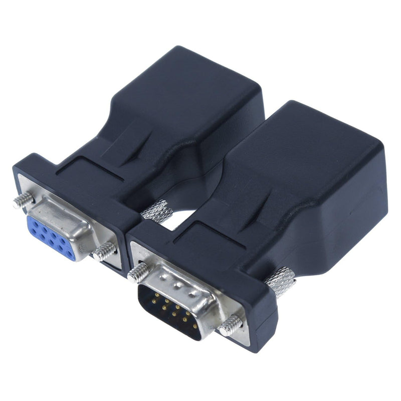 DB9 to RJ45 Adapter RJ45 to RS232 Converter RJ45 Female to 9 Pin Adapter DB9 Male Serial COM Port to Network Port Adapter