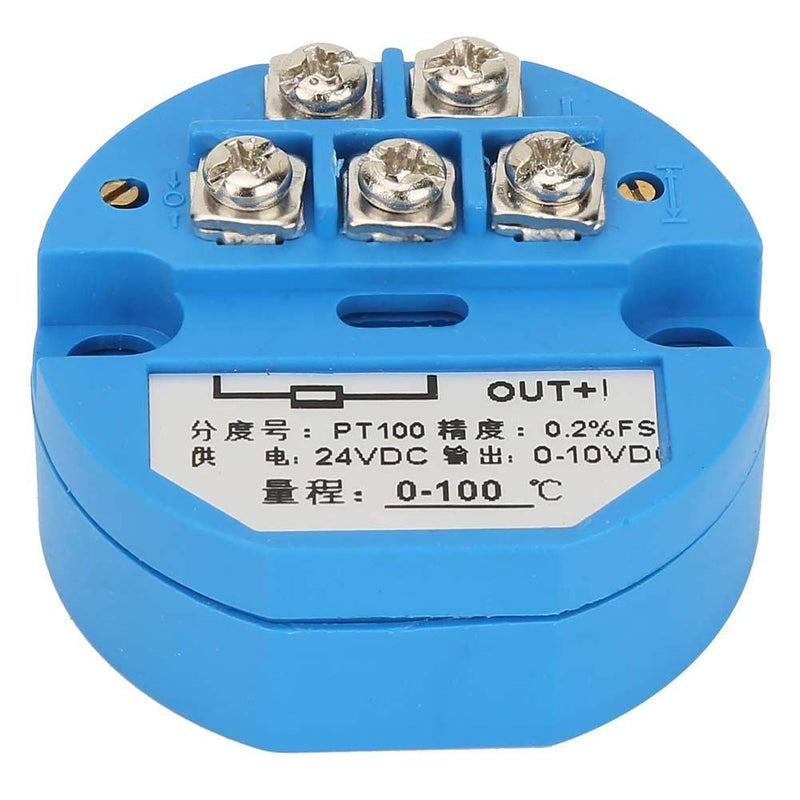 PT100 temperature transmitter DC24V output 4-20mA temperature transmitter and 1m sensor 0~100℃