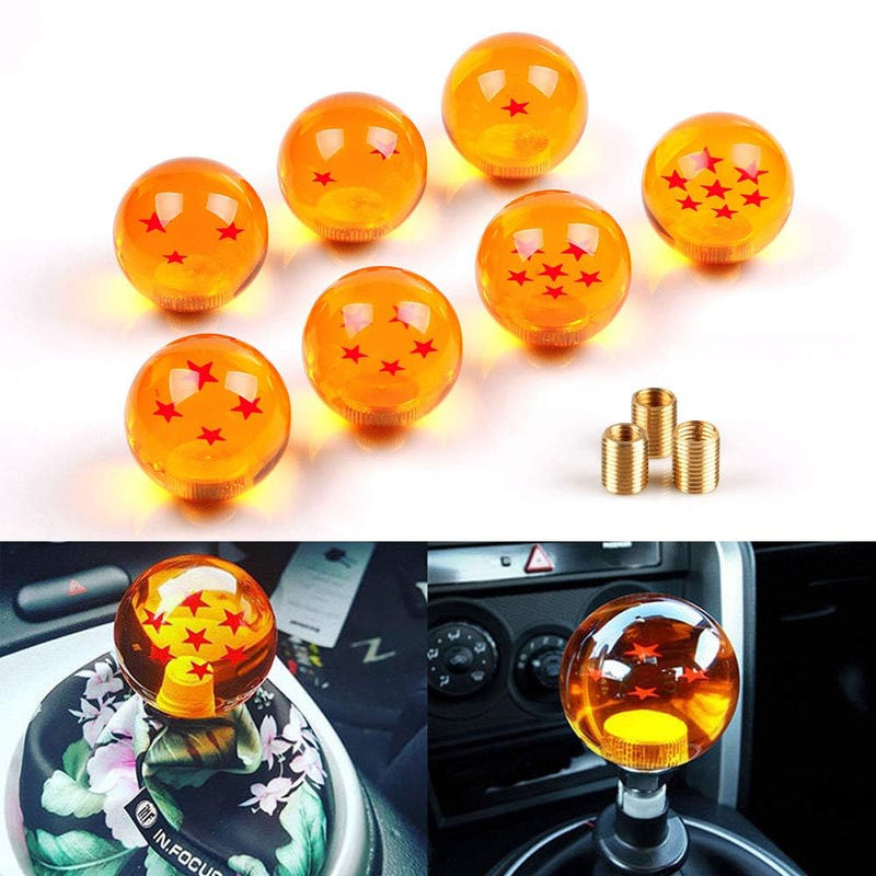 RASTP Dragon Ball Z Star Manual Gear Stick Shift Knob Universal Gear Shifter Knobs with Adapter Fits Most Car(7 Star) 7star