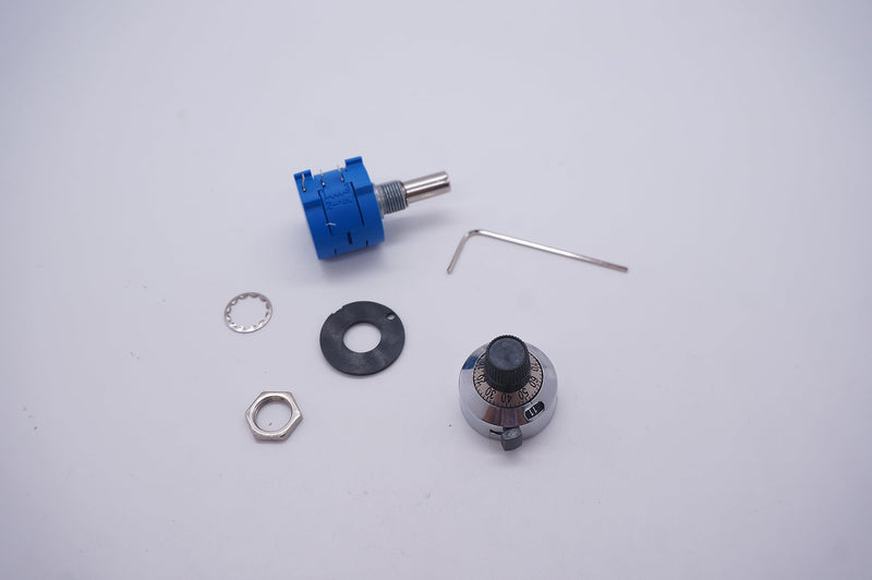 Taiss/100k ohm potentiometer 3590S-2-104L 10-speed wire winding precision potentiometer, with adjustable resistance count knob 100k ohm