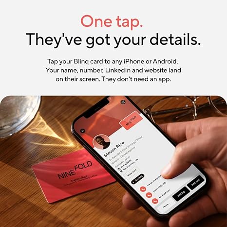 Digital Business Card Wristband - Tap to Share NFC Tag & QR Code - Compatible with iPhone & Android- No App or Subscription Required (Black)