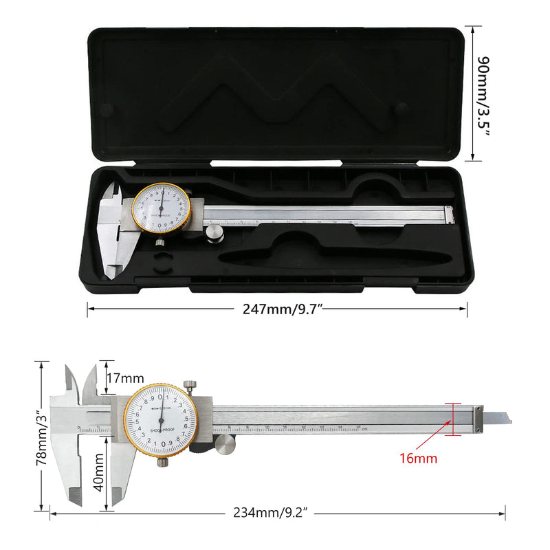 Vernier Caliper 0-15cm Range High Precision Industrial Stainless Steel Vernier Caliper Shockproof Metric Measuring Tool