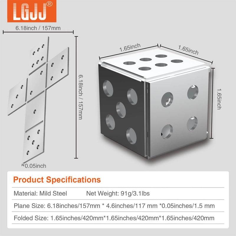 Welding Kit Dice, Welding Coupons, 1 PC, Mild Steel, 16 Gauge Welding Plate, DIY Cube, Welding Practice for TIG, MIG, Gas, Arc, Stick Style A 1 PC