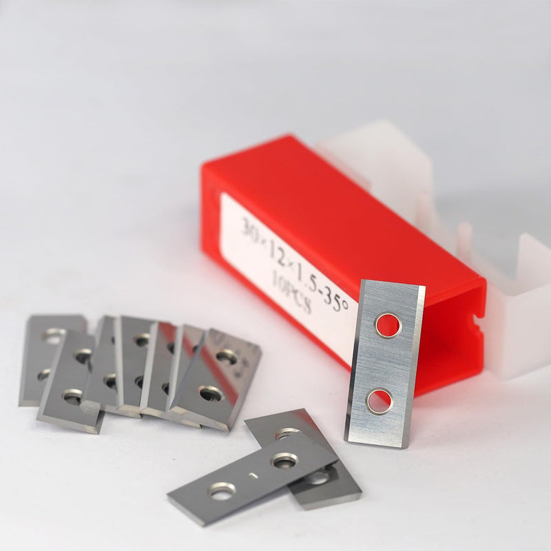 1.18" 30mm Carbide Inserts Scraper Blades for Paint Scraper Hand-Held Scrapers Spiral Helical Planer Cutter Heads and Router Bits 30x12x1.5mm