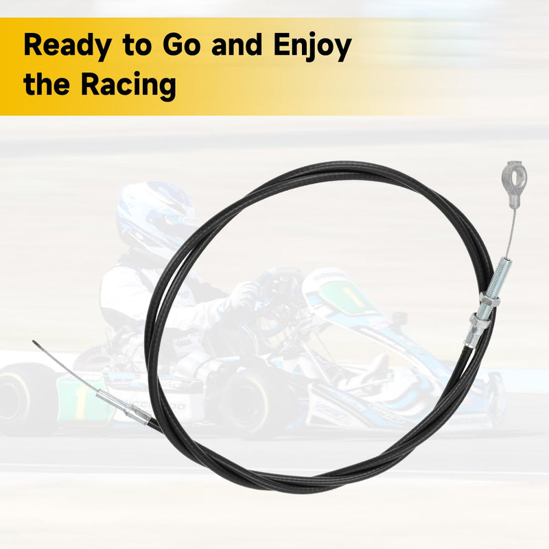 HIAORS 71 inch Throttle Cable for Go Kart Predator 212cc 196cc GX160 GX200 6.5hp Manco 8252-1390 ASW Kandi Yerf Dog Go Cart Parts with Throttle Pedal Brake and Return Spring Cable Stops 1