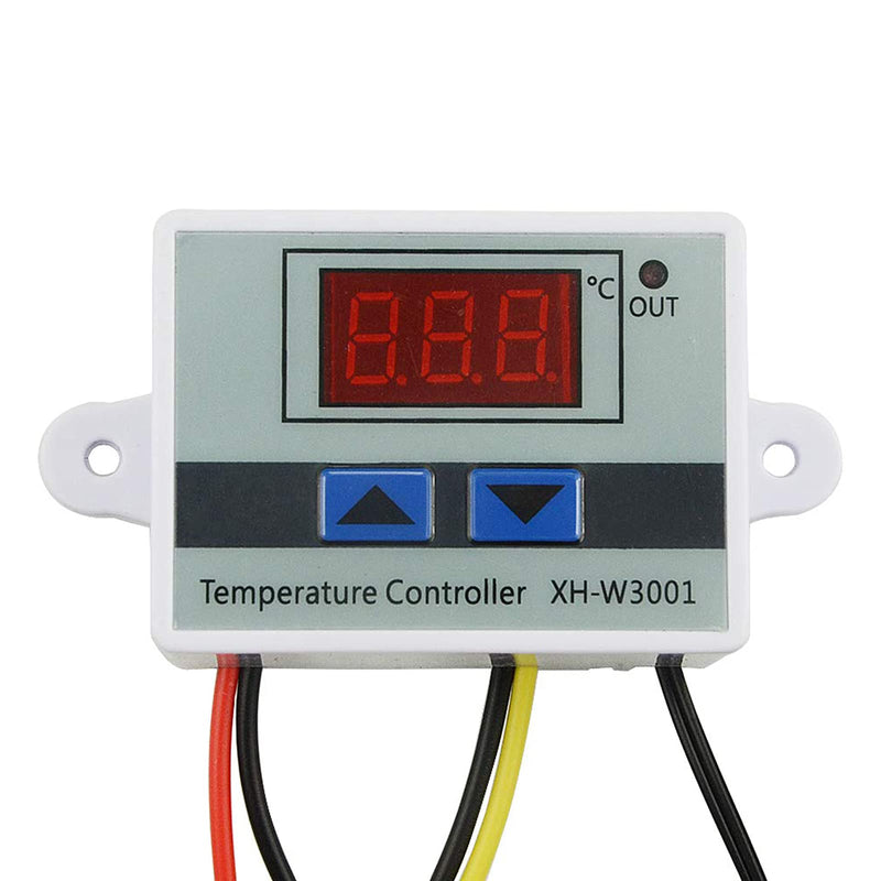 RUIZHI XH-W3001 Digital LCD Display Temperature Controller, DC 12V 120W Thermostat Switch with Waterproof Probe Microcomputer Thermostat
