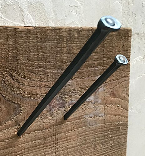 6"- Steel Square Common Rose Head STANDARD-60d - Large Spike Nails (10 Nails)