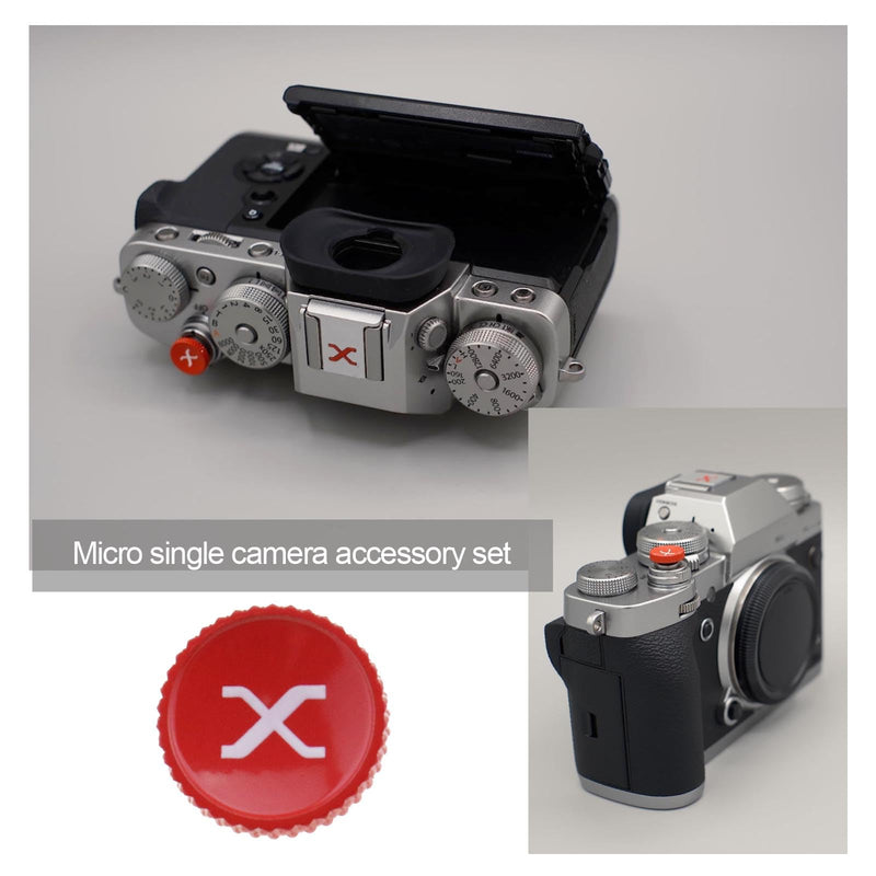 Create idea Camera Hot Shoe Cover Cap Protector & Shutter Button Compatible with Fujifilm XPro3 XPro2 XT4 XT3 XT2 XT1 X-T30 X-T20 X-T10 XE3 XE2S X100V X100F X100T X100 Black