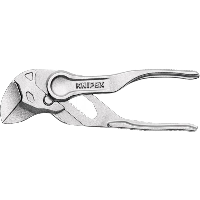 KNIPEX Pliers Wrench XS, Chrome-Plated, 100 mm, Grips Continuously Up to 21 mm, Small Pliers Wrench, Edc, 86 04 100 Single