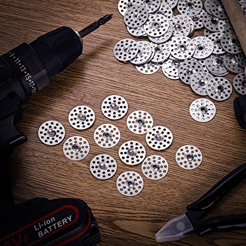 Peohud 600 Pcs 1 Inch Plaster Washers, Metal Washers for Screws, Plaster Repair Rings Profile Washer Flat Washer for Wall Ceiling Drywall Repair and Fix