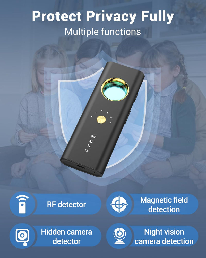 Hidden Camera Detectors,2025 New Camera Finder, Bug Detector, 5 Levels Sensitivity,4 Professional Modes for Bathroom,Office,Car,Hotel,Airbnb