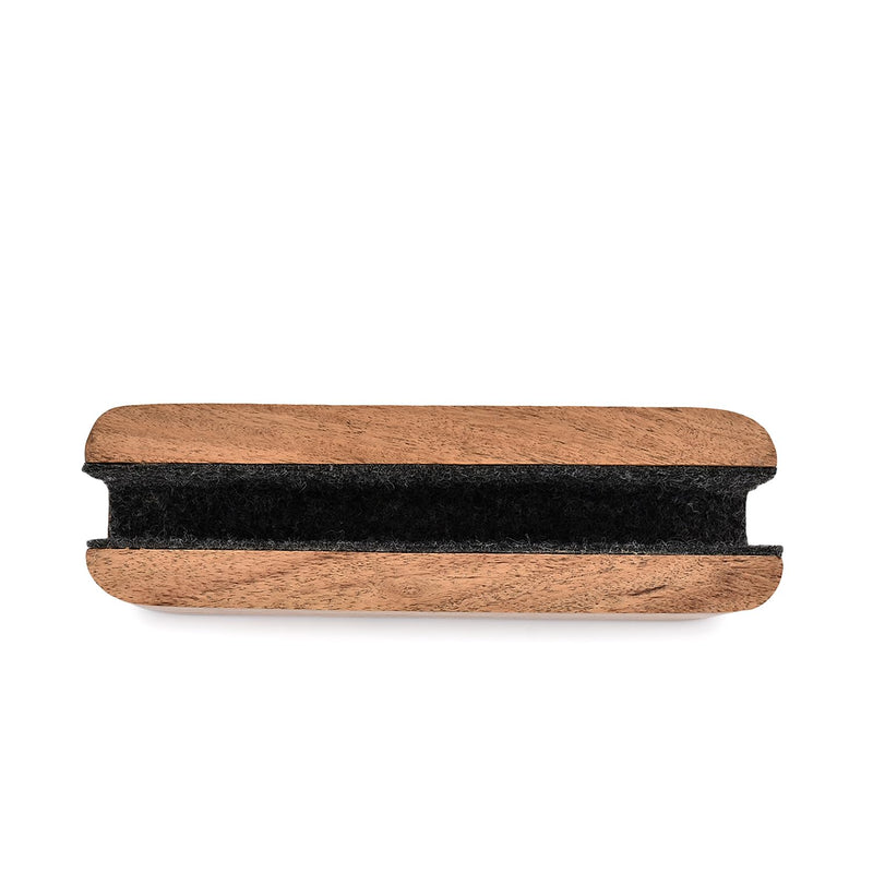 EDHAS Laptop Holder Acacia Wood Vertical Laptop Stand for Desk Compatible with Apple MacBook, Microsoft Surface, Gaming Laptops, IPad, Tablets (8" x 2.3" x 2.5")
