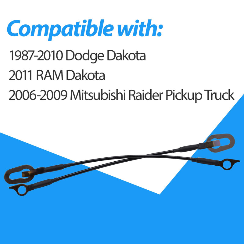 Truck Replacement Tailgate Cables Straps Fit for 1987-2010 Dakota / 2006-2009 Raider Pickup Replaces 55174827AC 55174826AC